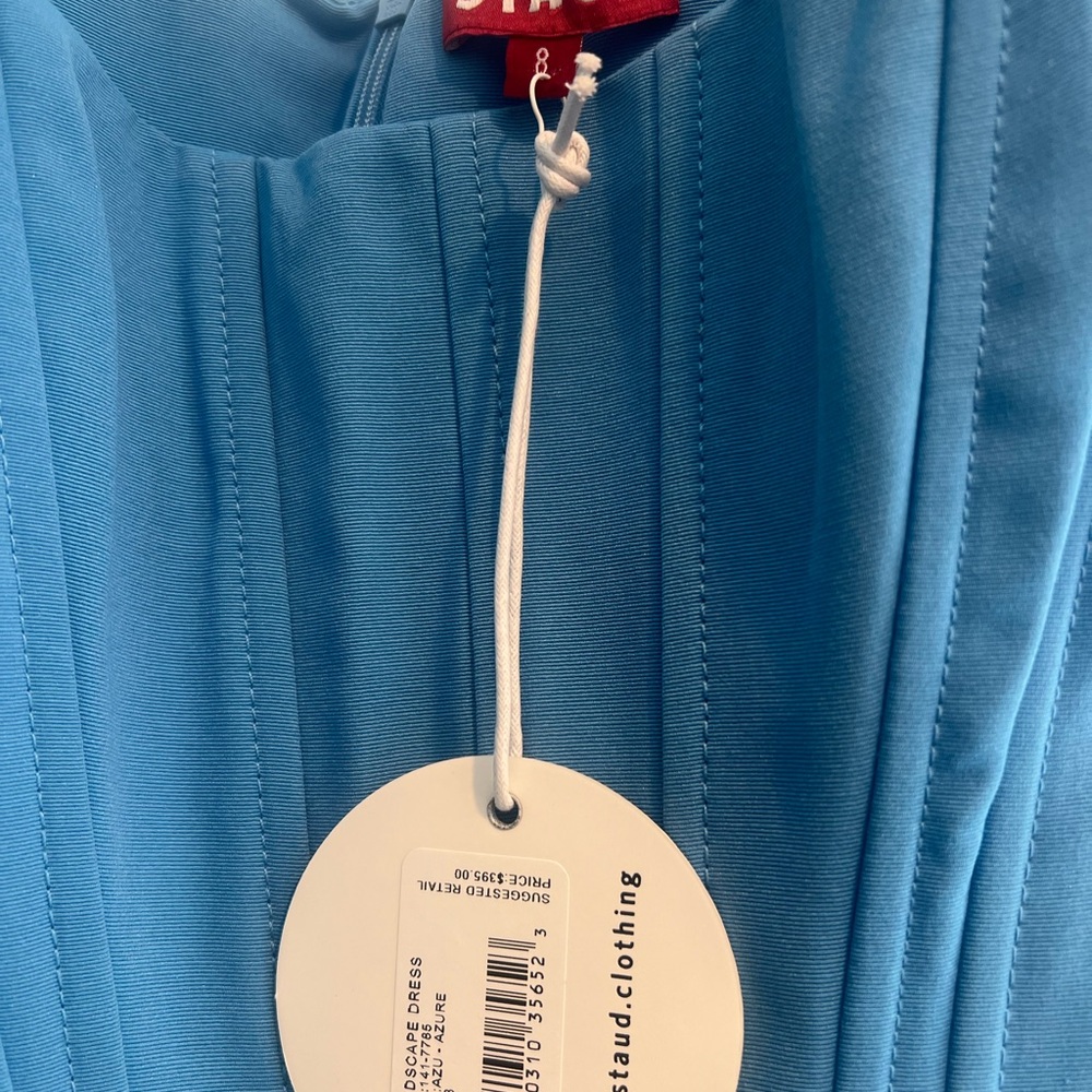 STAUD Blue Island Wells Mini Dress